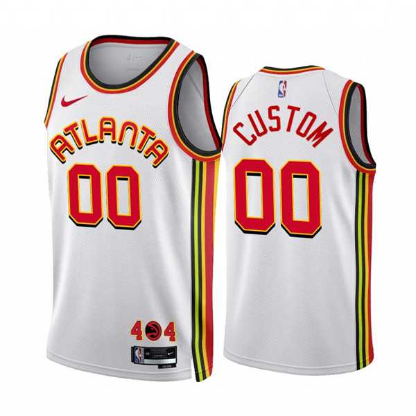 Men & Youth Customized Atlanta Hawks Active Player 2022-23 White Association Edition Stitched Jersey
